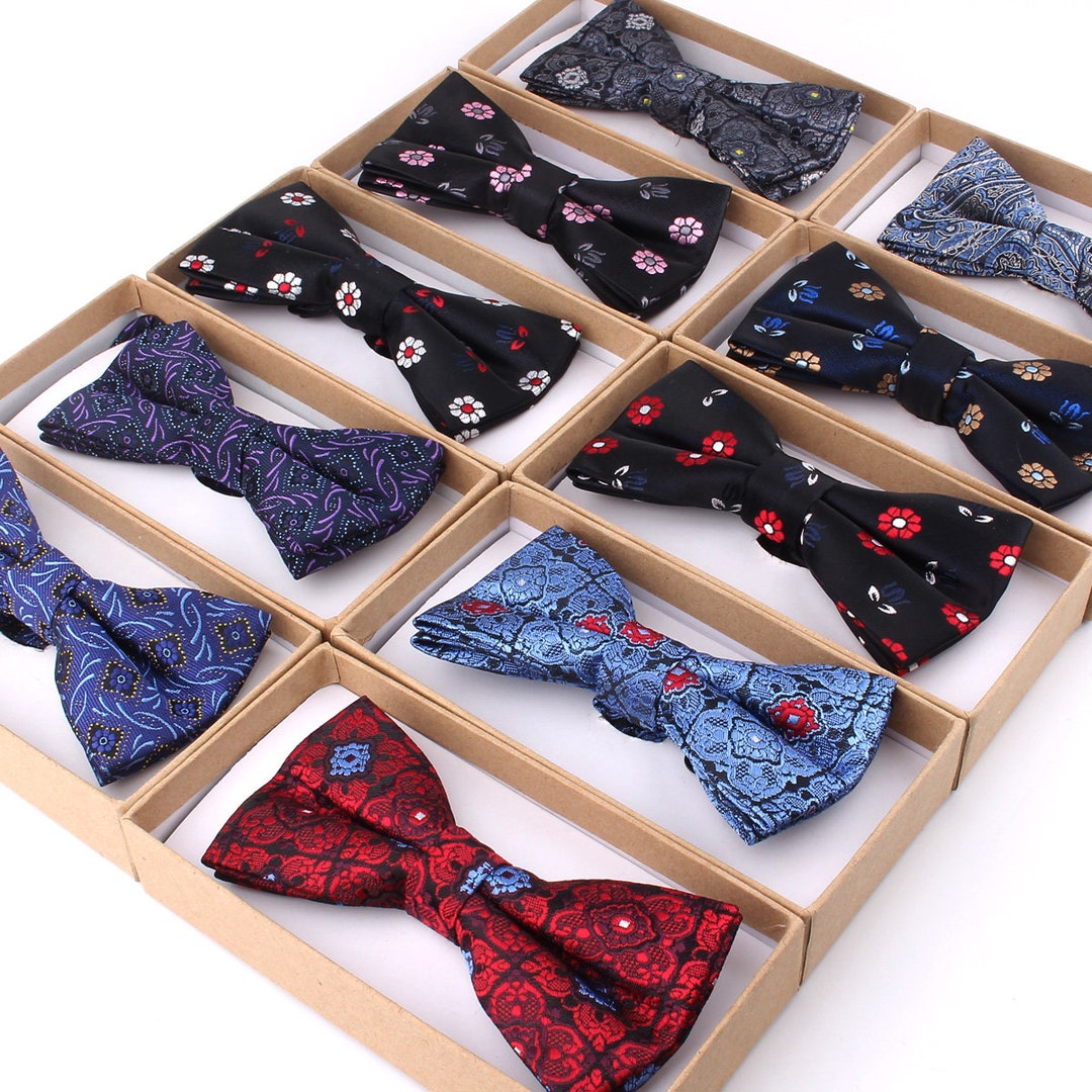 Wedding Bow Tie,floral Bow Tie,groom Bow Ties, Men's Bow Tie, Jacquard