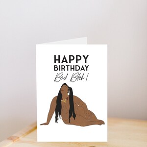 Carte d'anniversaire imprimable Lizzo / Bon comme l'enfer / Femme / Pouvoir féminin / Joyeux anniversaire