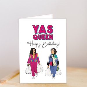 Printable Abbi und Ilana Geburtstagskarte | Grobe Stadt | YAS KÖNIGIN | Grobe Stadtkarte