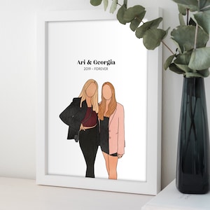 Portret aquarel mensen | Aangepaste tekening | Gepersonaliseerde kunst | Cadeau | Aquareltekening | Gepersonaliseerde kunst | Aangepast portret | Familie