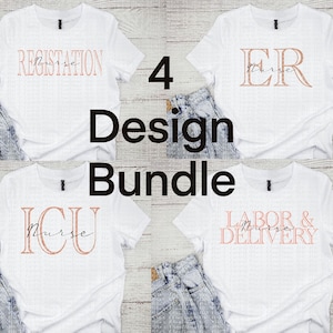 ICU, ER, Labor an Delivery, Registration bundle png | 4 Design Bundle | 600 DPI
