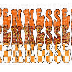Tennessee png | TN Game Day| Orange + White + Glitter + Checkered png| TN Digital Download| Sublimation| Clipart| DTF