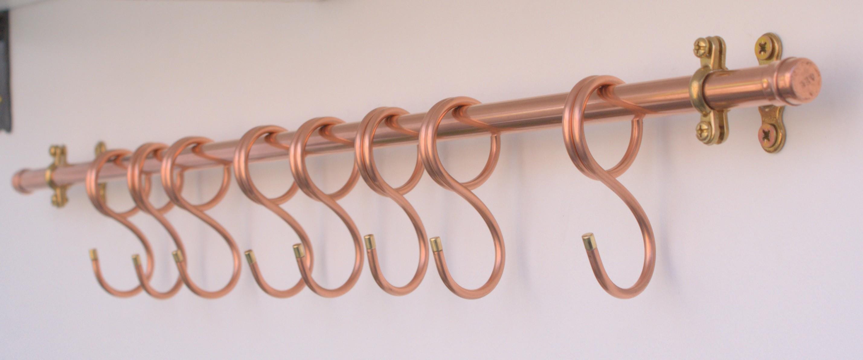 Solid Copper Pot Rack Contemporary Copper Pot Rack (31