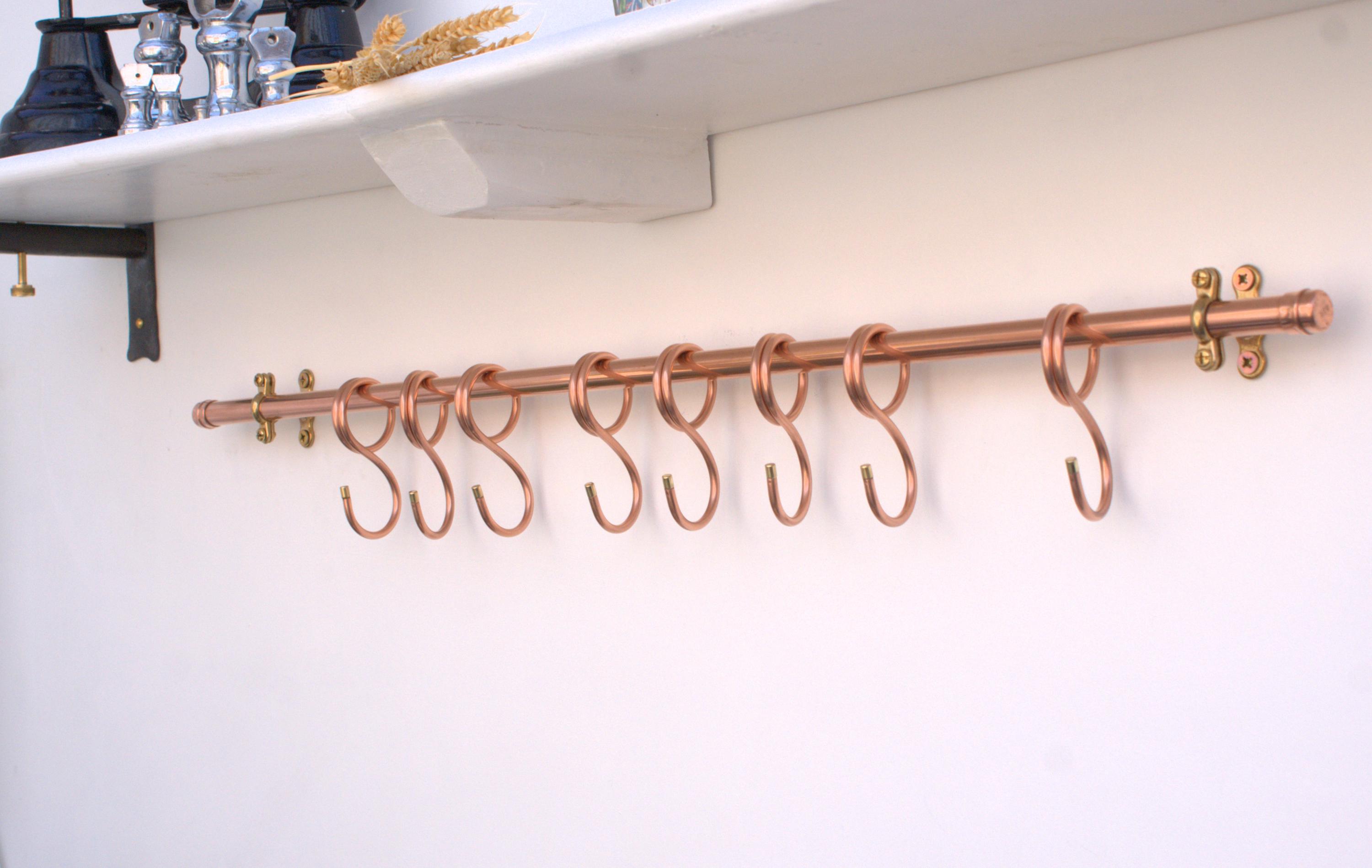 Solid Copper Pot Rack Contemporary Copper Pot Rack (31
