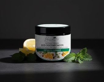 Vegan Tooth Powder | Fluoride Free Natural Whitening Alternative | Mineral Rich Teeth Cleaning Powder | Herbal Oral Care