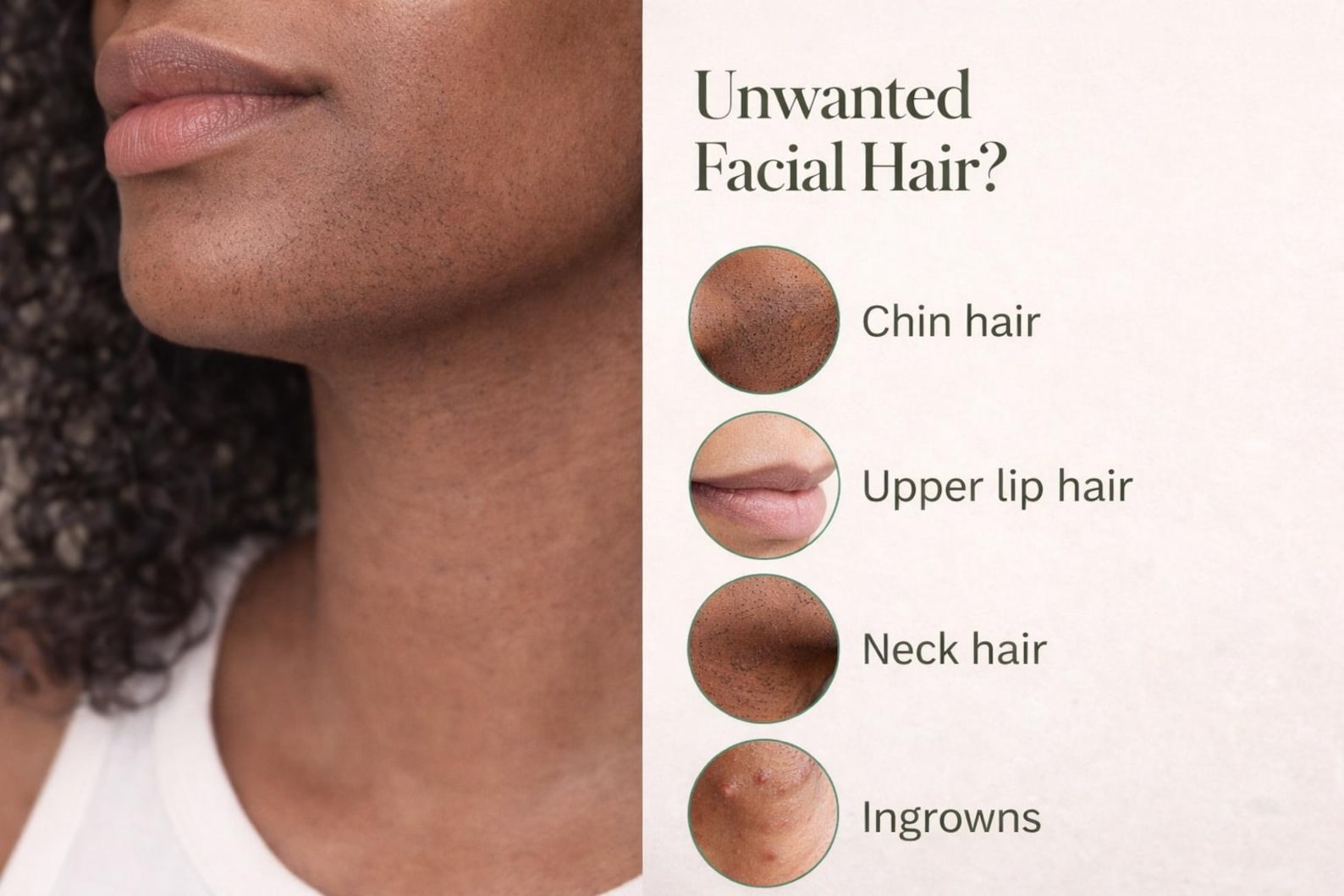Facial Hair Removal Oil for Women | Chin & Upper Lip Hair | Natural ...