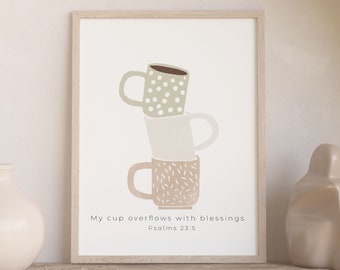 Psalm 23 | Printed & Shipped | Modern Scripture Decor | Bible verse prints | Typography Wall Art | Christian Home Decor | Christian Print