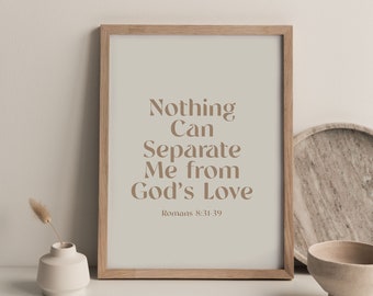 Romans 8 | Printed & Shipped | Modern Scripture Décor | Typography Wall Art | Christian Home Décor | Christian Print | Christian Posters