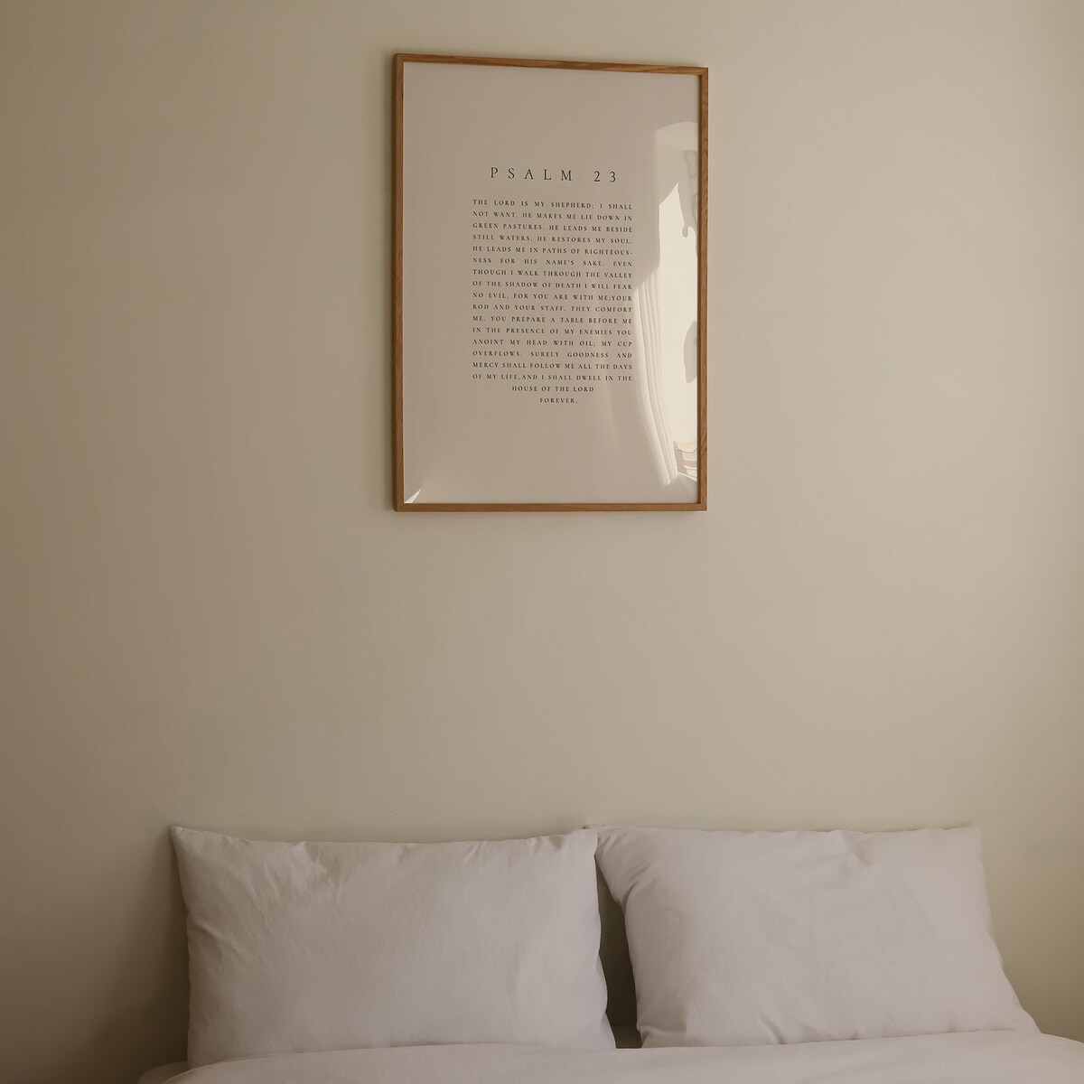 Psalm 23 Beige Poster, Printed & Shipped, Minimal Bible Verse Prints , Christian Home Decor, Typography Scripture Poster, Faith Poster - Etsy
