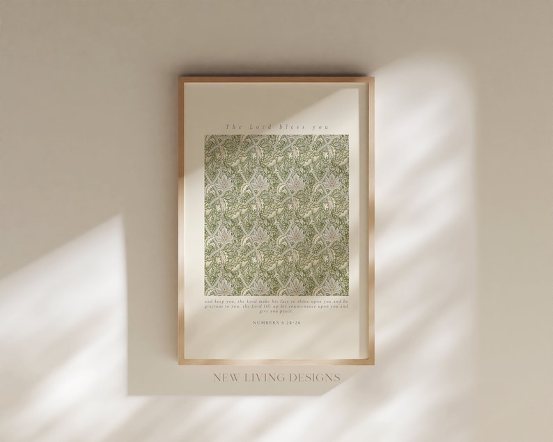 The Lord Bless You Vintage poster, Printed & Shipped, Modern Scripture Decor, Bible verse prints | Christian Home Decor | Faith Poster