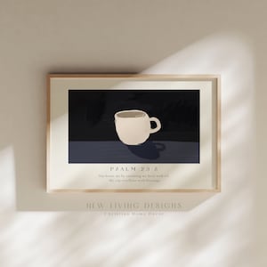 My cup overflows Psalm 23 Poster, Printed & Shipped, Modern Scripture Decor, Bible verse prints, Christian Home Decor, Christian Faith