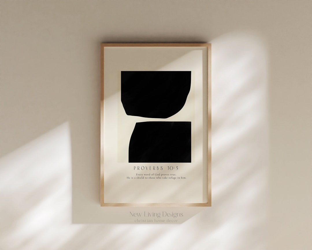 Proverbs 30:5 Every Word of God Proves True Modern Poster, Abstract ...