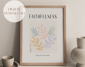 Faithfulness Bible Verse Print | Modern Christian Decor (Digital Download)