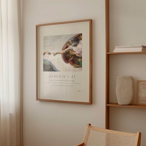 Genesis 1:27 the Creation of Man Poster | Digital Download | Monet