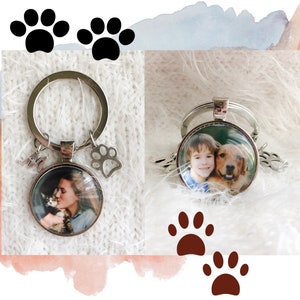 CANADA: Custom pet memorial keychain, pet loss memorial gift, dog lovers gift, cat lovers gift, cat dog loss, pet charms