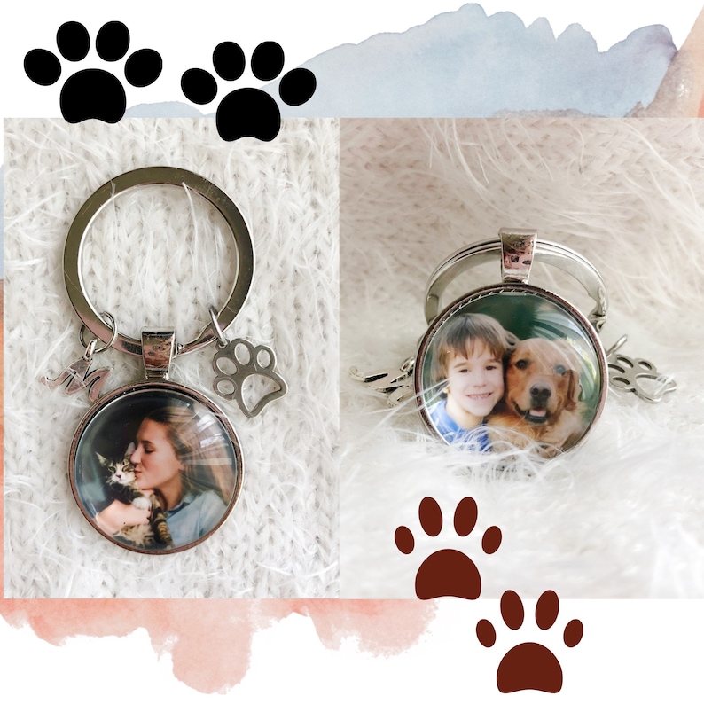 Custom pet memorial keychain, pet loss memorial gift, dog lovers gift, cat lovers gift, cat dog loss, pet charms, pet keyring, remembrance 