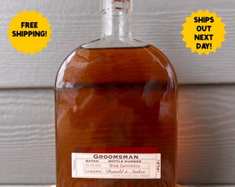 Groomsmen whiskey label | | Bourbon label | Custom wedding party present | Best Man gift | Personalized Custom Groomsman gifts | For Wedding