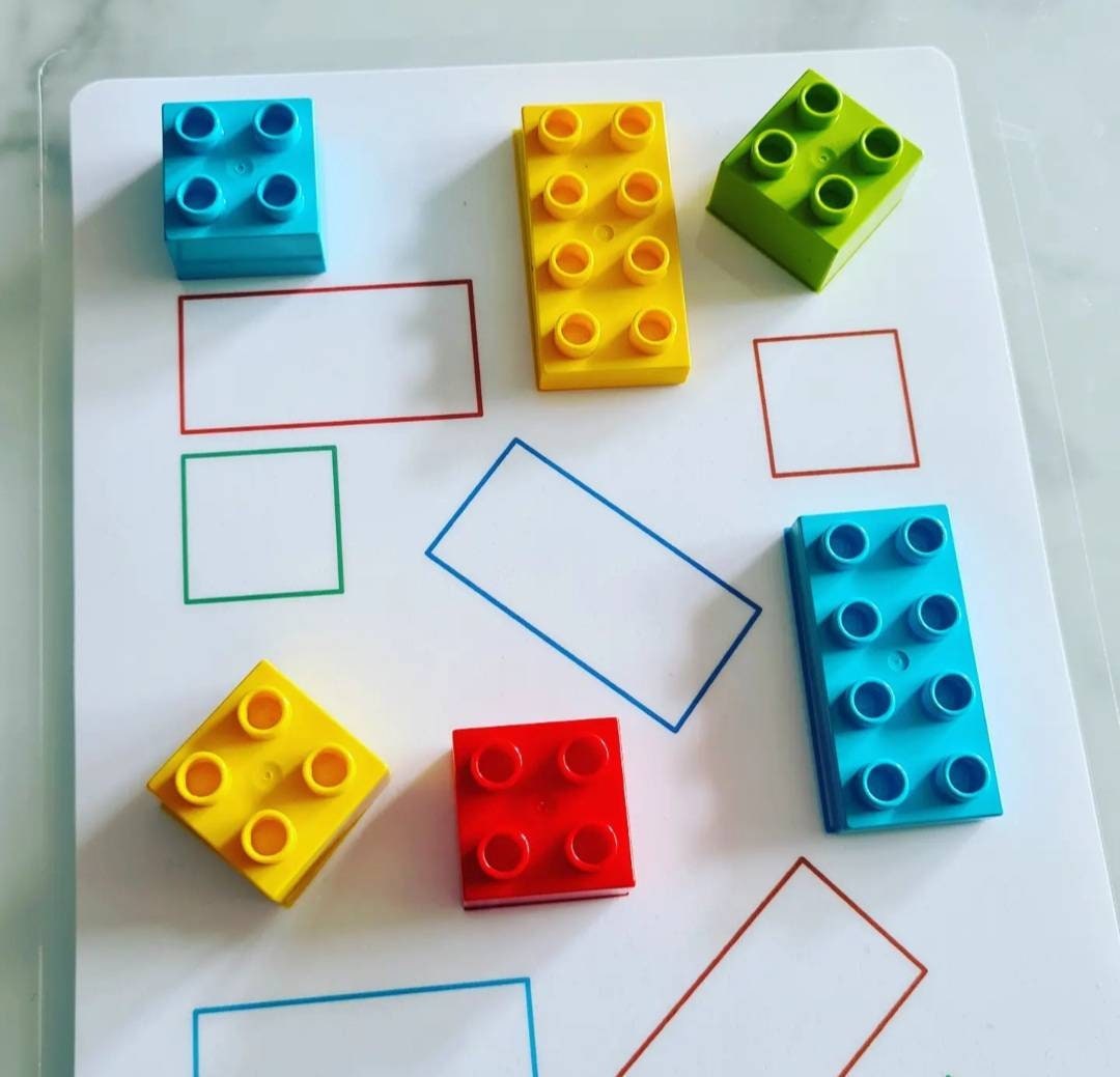 6er Set Lego Duplo Vorlagen zum Lernen Montessori - Etsy Schweiz