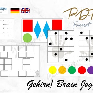 PDF Brain Jogging Set of 5, PDF Brain Jogging, Montessori