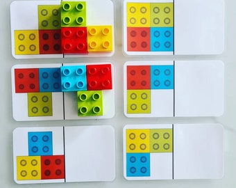 Normalisering dynamisk ophavsret Set of 6 Lego Duplo Templates for Learning Montessori - Etsy Norway