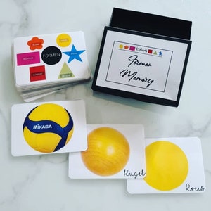 3D Formen Merkspiel nach Montessori, Waldorf, Geometric, Personalisiert