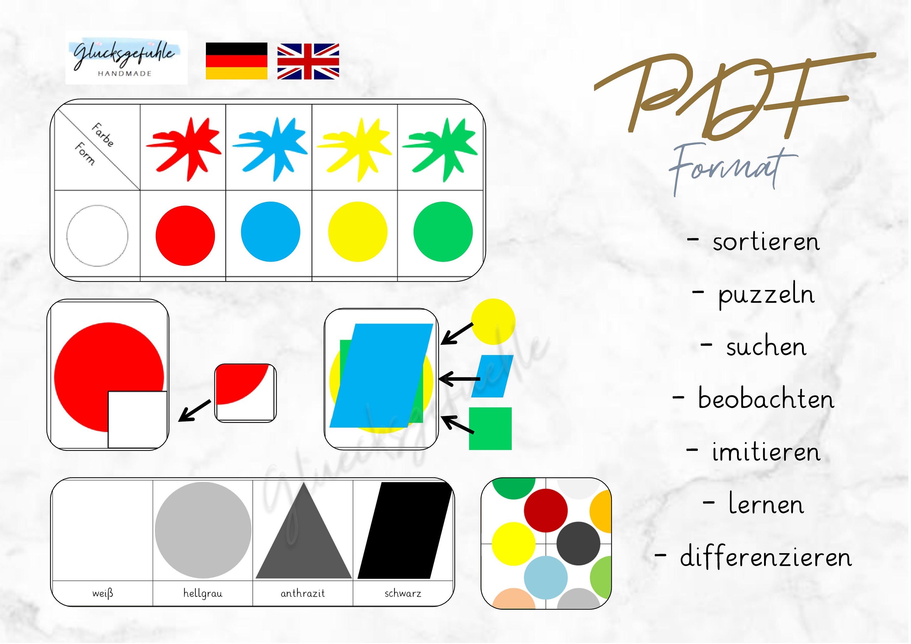 PDF Farbdifferenzierung Farben Lernen PDF Color - Etsy Israel