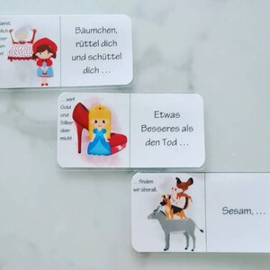 Märchen Lese- Domino, Montessori, Sprechen & Sprache, Gebrüder Grimm