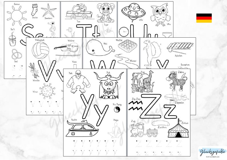 PDF Alphabet ABC Malen Kreativ Buchstaben Lernen Printable - Etsy Canada