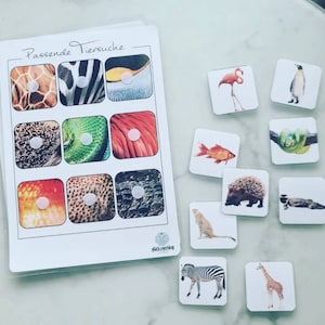 Passende Tiersuche, Tiermatch, Animal Matching, Montessori