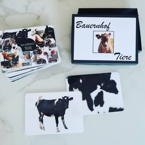 Gioco di Animali da fattoria Merk gioco, Gioco della memoria, Montessori, Waldorf, Regalo personalizzato