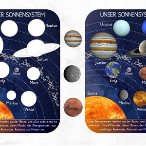 PDF Sonnensystem Modell Poster, Weltall, Homeschool, Montessori, Printable, Activity Busy Book