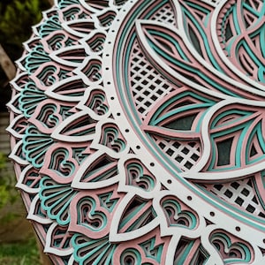 Mandala Wall Art, Lotus Flower Wooden Wall Hanging, Mandala Wall Hanging Laser Cut Wood Spiritual Decor Boho Wall Decor Over the Garden Wall