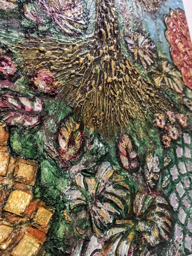 Tree of Life Textured Acrylic Painting on Canvas Original - Etsy