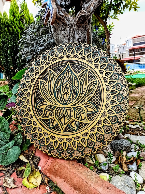 Mandala wall hanging wooden new arrivals