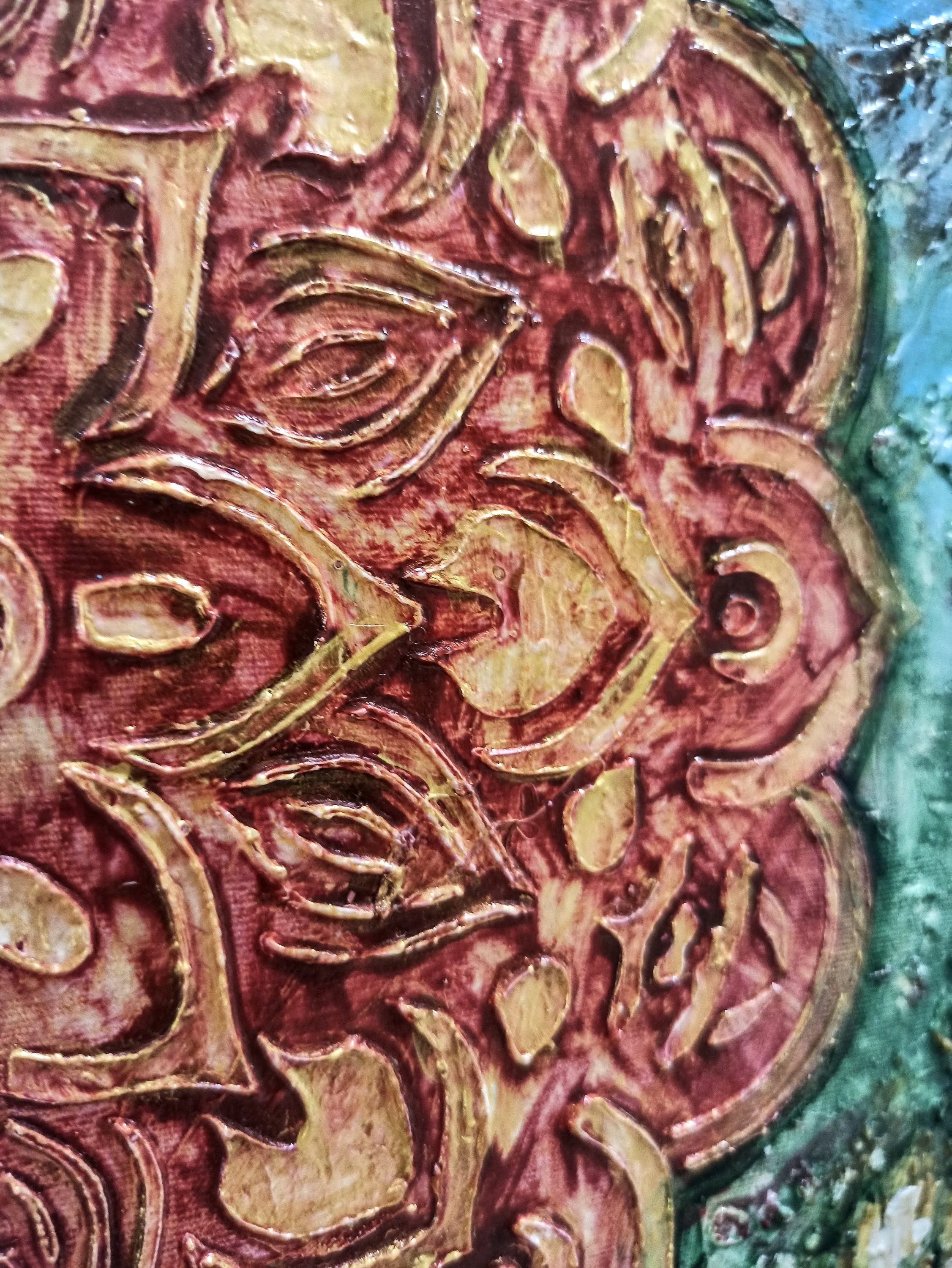 Tree of Life Textured Acrylic Painting on Canvas, Original Wall Art ...