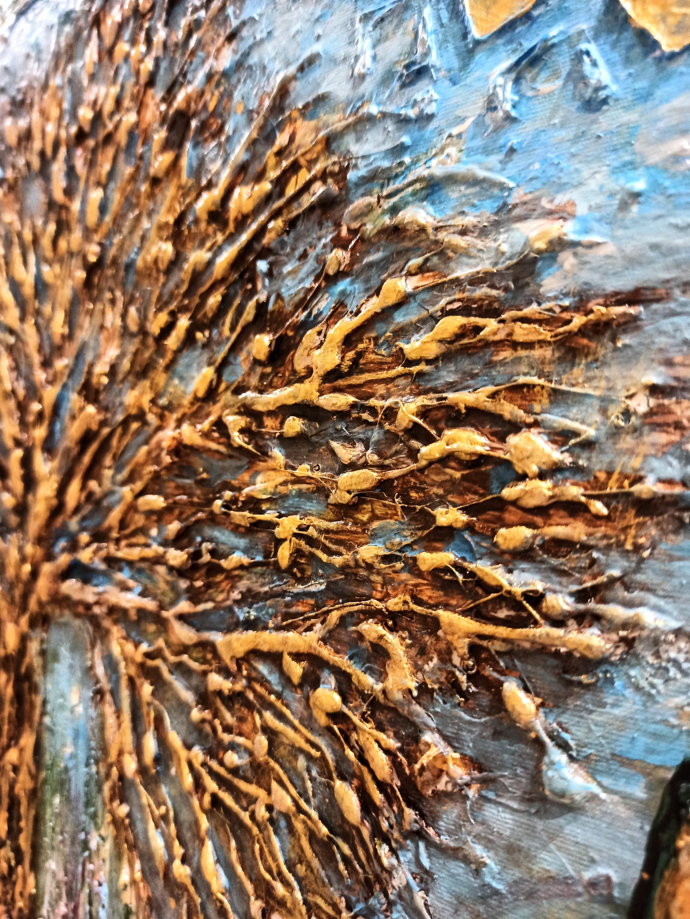 Tree of Life Textured Acrylic Painting on Canvas, Original Wall Art ...