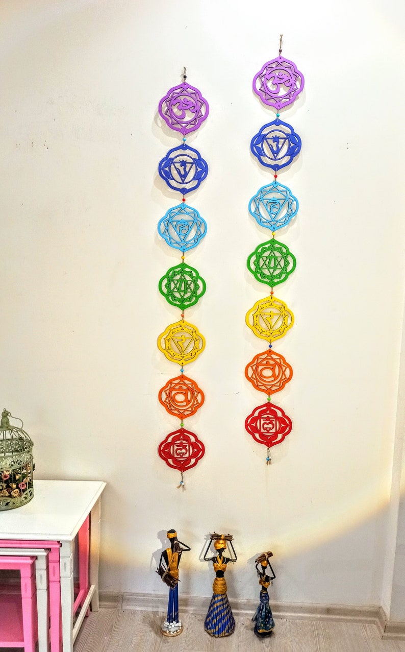 7 Chakra Wall Hanging Chakras Wall Decor Chakras Toran Etsy Australia