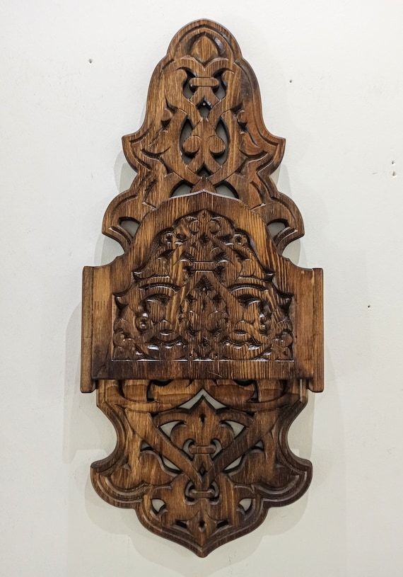 Pooja on sale wooden shelf