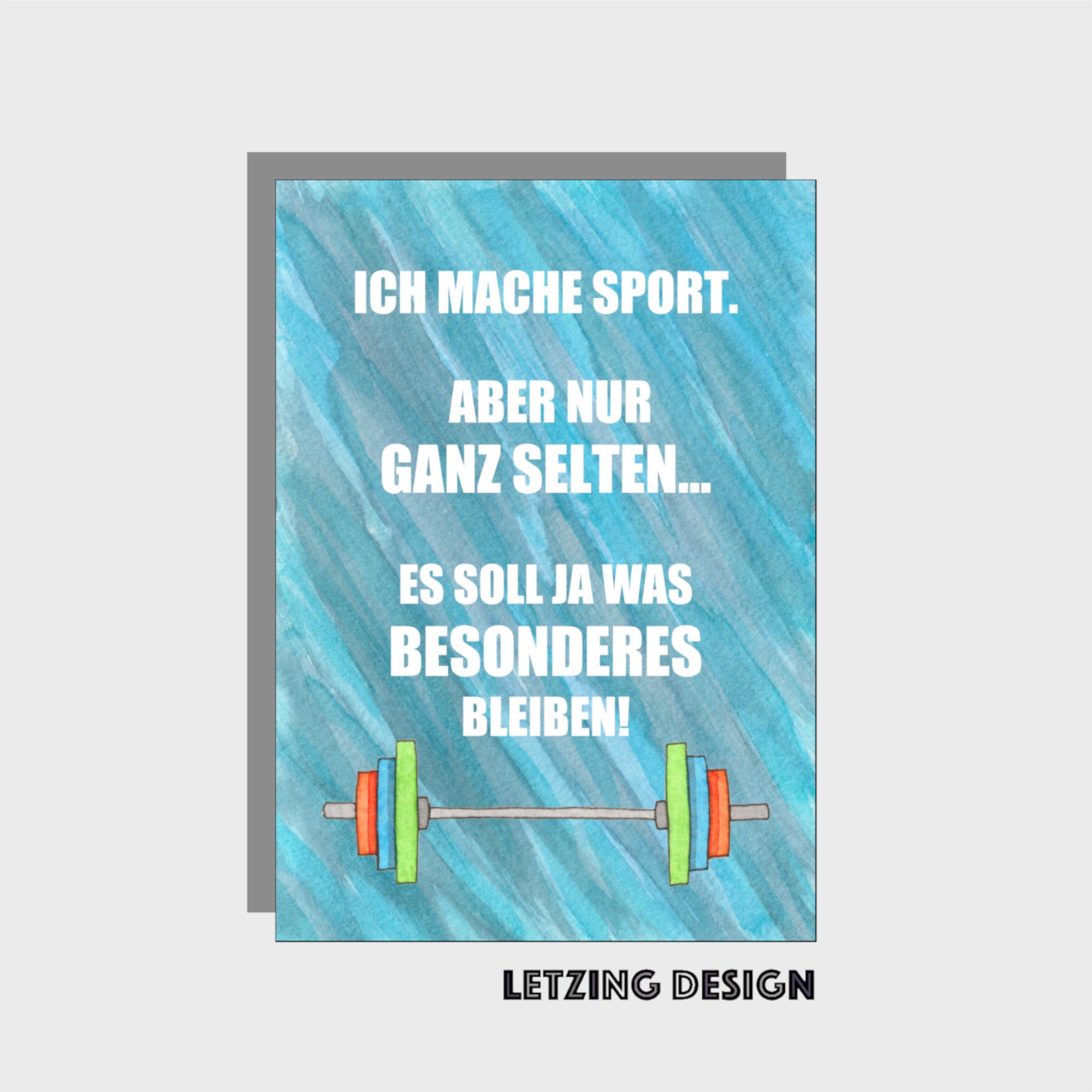 Sport Postkarte Sportmuffel Unsportlich Spruchkarte Faul Etsy