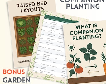 Companion Planting Guide: Garden Planner with Layouts (Digital Download)
