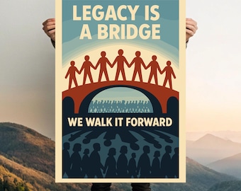 Civil Rights March Poster: Legacy Bridge Art (PNG, PDF, SVG Digital Download