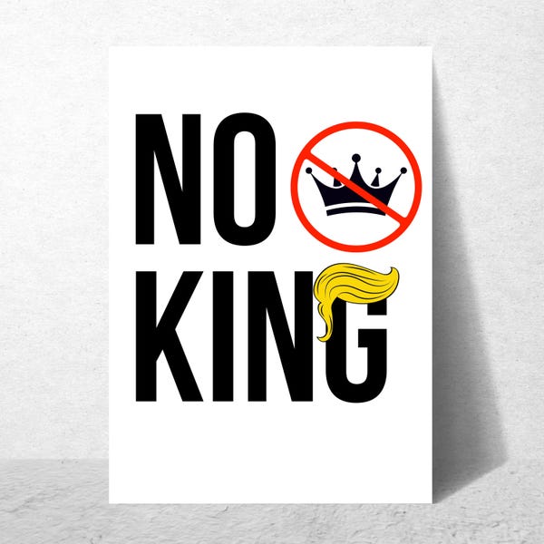 No Kings Protest Signs - Etsy