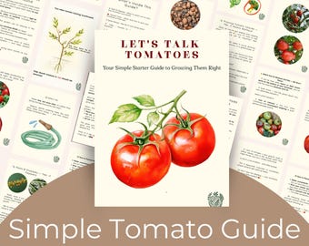 Tomato Growing Guide eBook: Beginner Gardening Tips (PDF + JPG)