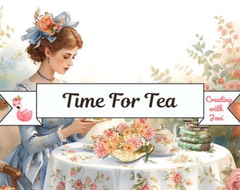 Tea Time Junk Journal Kit: Vintage Printable Ephemera (Digital Download)