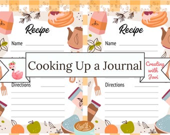 Vintage Kochen Junk Journal Kit: Mid-Century Rezept Ephemera