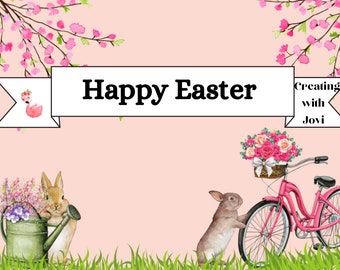 Easter Junk Journal Kit: Springtime Flowers & Bunnies (Digital Download)