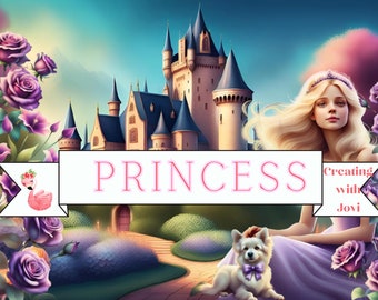 Princess Junk Journal Kit: Dreamy Collage Sheets (Digital Download)