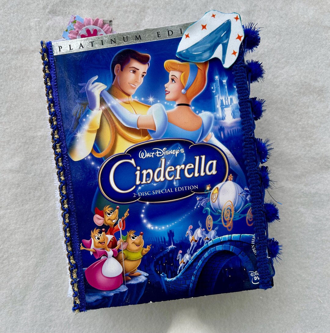 Princess Journal, Cinderella Junk Journal, Upcycled Cinderella DVD ...
