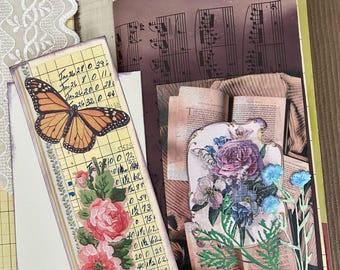Antique Cabinet Card Junk Journal | One-of-a-Kind Vintage Handmade Journal