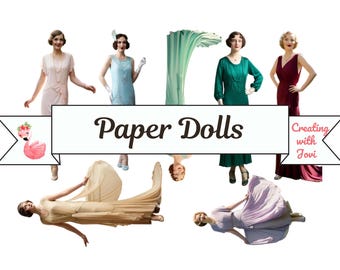 Printable Paper Dolls: Vintage Fashion Through the Years (Digital Download